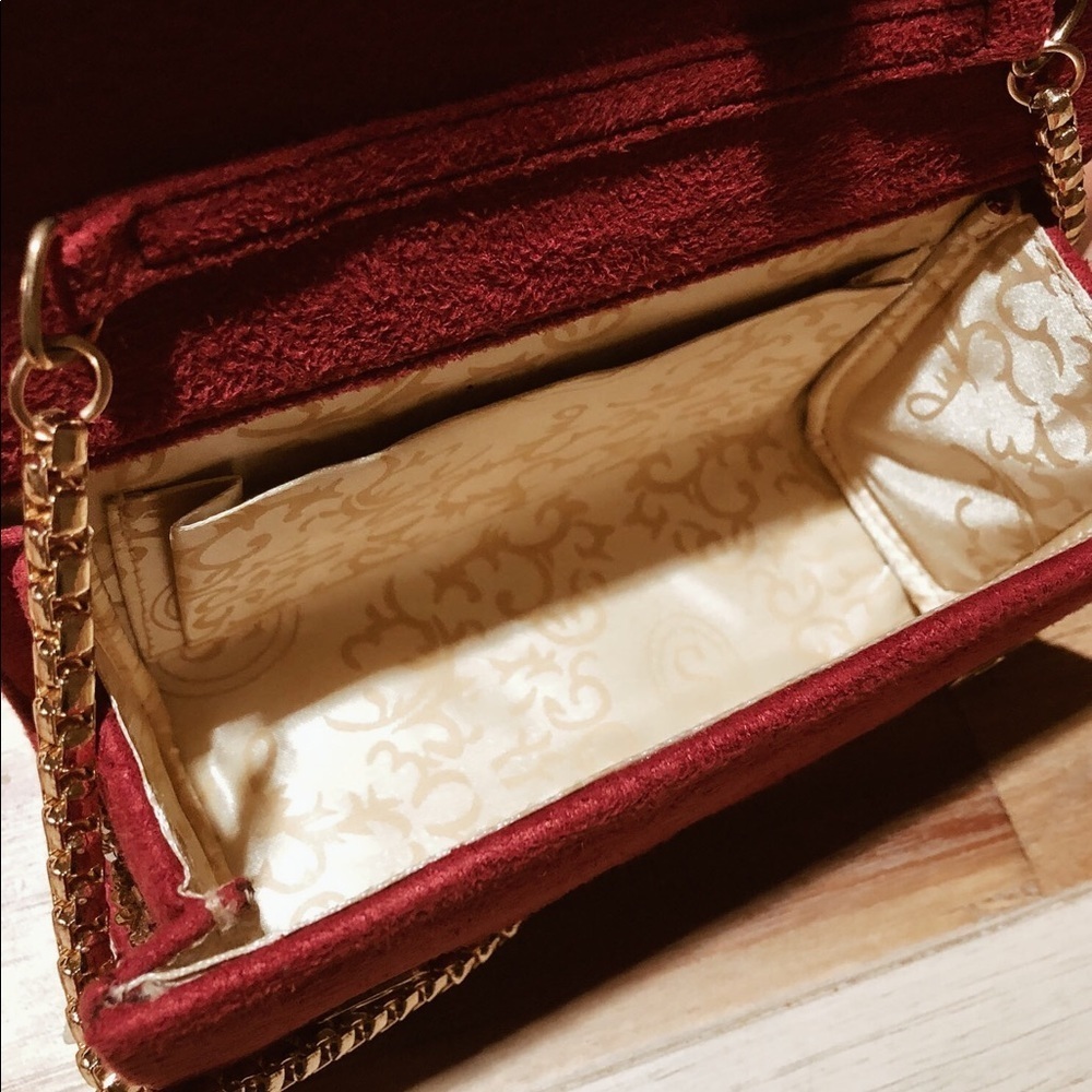 Embroidered Suede Clutch Purse - Picture 4 of 5